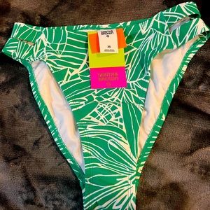 COPY - Green floral cut out bikini bottoms